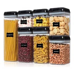 GENERICO - Set De 7 Contenedores Herméticos De Plástico Cocina Despensa