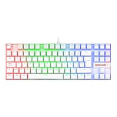 REDRAGON - TECLADO GAMER MECANINO RGB KUMARA BLANCO CON LUZ K552W-RGB-SP REGRAGON