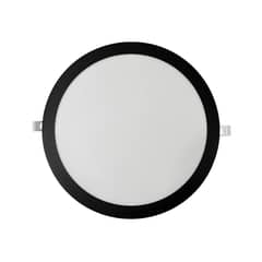WANT - Panel Redondo LED Embutido Negro 24W - Neutro