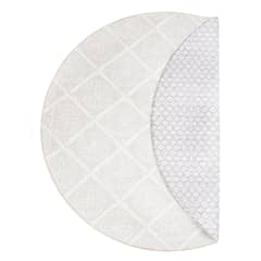 KALEIDO - Alfombra Playmat Antigolpe Reversible Redonda 140cm Florcitas Lana