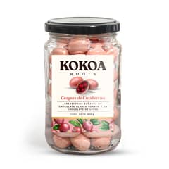 GENERICO - KOKOA ROOTS Grageas Cranberries Chocolate Rosado 200g