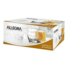 ALLEGRA - Set de 6 Vasos Bajos 290 cc