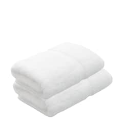 KARSTEN - Set 2 sábanas de baño hoteleras 600gr 86x150 cms blancas