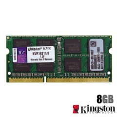 KINGSTON - Memoria RAM 8GB DDR3 1600MHz SODIMM KVR16S118 para notebook