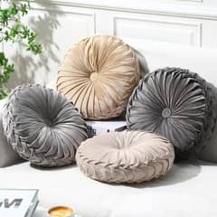 DECO CLASS - PACK X2 COJIN REDONDO ALMOHADA REDONDA BEIGE