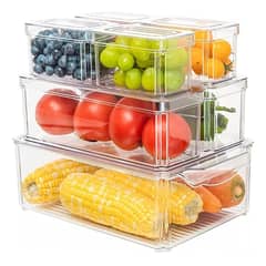 EVERSO - Organizador Refrigerador Cocina Set 7 Contenedores Con Tapa-