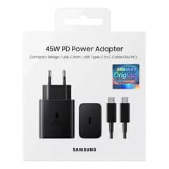 OEM - Cargador + Cable Originales Tipo C Para Samsung® 45w Carga Rápida