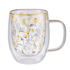 ADAGIO TEAS - Taza Doble Vidrio Pretty Flowers 300 ml