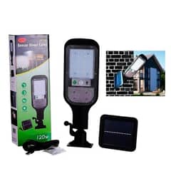 GENERICO - Lampara Solar 120w Con Panel Solar Sensor Control Int Ext