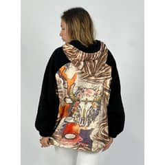 ENIGMATICA BOUTIQUE - Abrigo Chiporro estampado Cebra - Negro