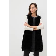 IO - Parka Lisa Mujer Negro