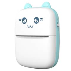 VDVO - Mini Impresora Portátil térmica Bluetooth y 2 Rollos repuesto - Azul