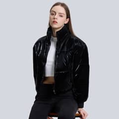 EASTONE - Cropped Parka Mujer De Plumas
