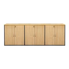 GENERICO - Tres Estantes Modulares Laminado Compacto con Puertas y Llaves