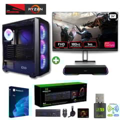 AMD CORP - Pc Gamer AMD Ryzen 5 5500 - 16GB - RX 6600 - 1TB (Parlante + Monitor 24") P1