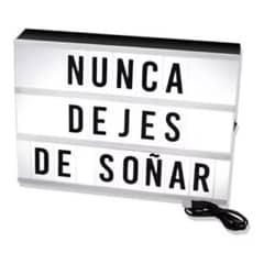 GENERICO - Pizarra Iluminada LED A4 con Letras Intercambiables