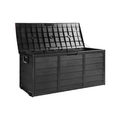 GENERICO - Bodega de Almacenaje 245 Litros 112x49x54 cm Negro - Ruedas
