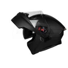 ICH - Casco moto 3120 solid negro opaco abatible con sun visor certificación dot TALLA L