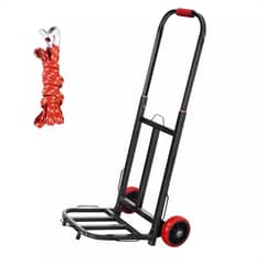 SUPERCENTER - Práctico Carro Plegable Carga Acero 200kg Incluye Elástico+1 Negro