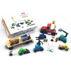 GENERICO - Set de Camiones de Madera Gran Durabilidad