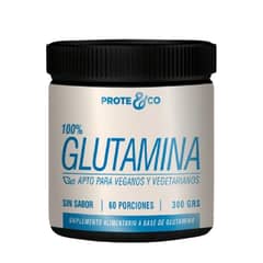 PROTE&CO - Glutamina 300 grs, 60 servicios Proteandco