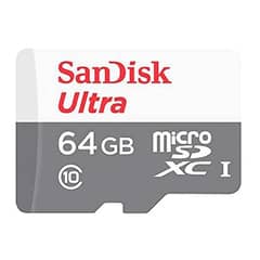 SANDISK - Tarjeta de Memoria MICRO SD 64GB Ultra
