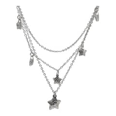 GENERICO - Collar estrellas cristales plata mexicana 925