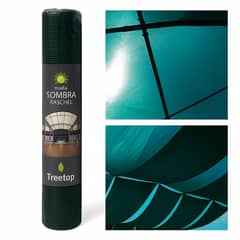 TREETOP - Malla Raschel Sombra Decorativa Premium de 2.10 x 10 mts Verde Foresta