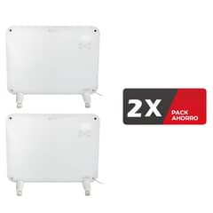 BETTERLIFE - Calefactor Eléctrico Mural De Cristal (2 Unidades) 1000 W Wi-Fi