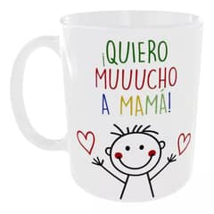 MI COMPRA ONLINE - Taza Dia De La Madre Quiero Mucho A Mamá Regalo 325 ml Cerámica