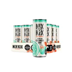 NIX & KIX - Agua Saborizada Pepino y Menta - 24 x 250 ml