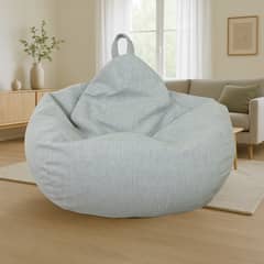 JOYTEK - Puff Pera de Lino talla XL 120x80 GRIS CLARO