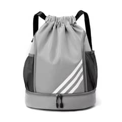 GENERICO - Mochila De Baloncesto Bolso Con Cordón Bolsa De Equitación GRIS