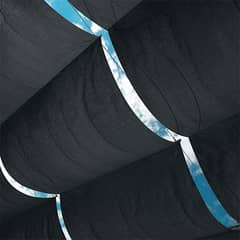 TREETOP - Malla raschel decorativa premium de 2.10 x 10 mts Acero