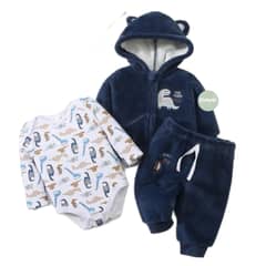 JUMP KIDS - Conjunto 3 piezas Forrado Dino Azul Marino para bebés