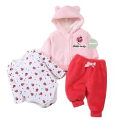 JUMP KIDS - Conjunto 3 piezas Forrado Chinita Rosa para bebés