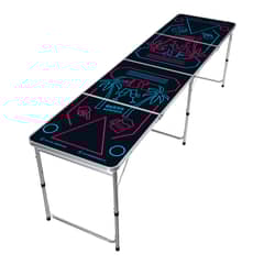 GENERICO - Mesa Plegable Glow Beer Pong Sunset Juego Mesa Para Beber