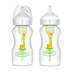 DR BROWNS - Pack 2 Mamaderas Boca Ancha 270ml 3meses+ Dr Brown's Jirafa