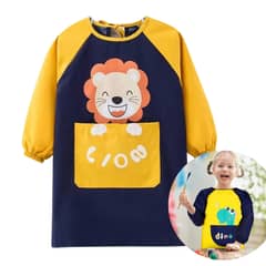 GARSIL - Delantal Infantil Manga Larga Impermeable Con Bolsillo Niño 4-8 años