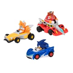 SONIC - PACK 3 VEHICULOS METALICOS ESCALA 1:64