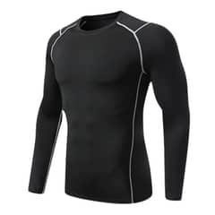 GARSIL - Camiseta Primera Capa Hombre Termica Algodon Negro Entrenamiento