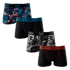 TOP - Bóxer Medio Niño Algodón Pack 4 Guerreros - Espartanos C3