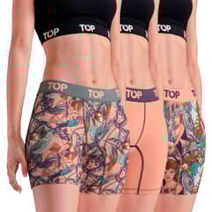 TOP - Bóxer Medio Mujer Algodón Pack 3 Guerreras - Valkirias C1