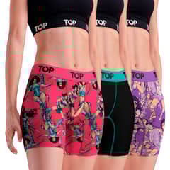 TOP - Bóxer Medio Mujer Algodón Pack 3 Guerreras - Amazonas C2