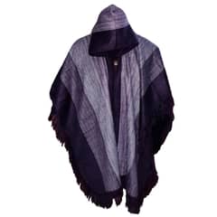 MORLAN - Poncho de Mujer De Lana Ruana Con Capucha