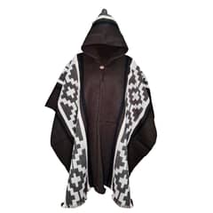 MORLAN - Poncho de Alpaca Lana Ecuatoriana Capucha