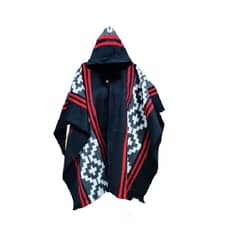 MORLAN - Poncho de Alpaca Lana Ecuatoriana Capucha