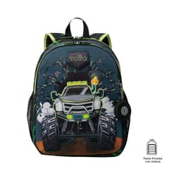 TOTTO - Mochila Escolar para Niño Monster Race Mediana