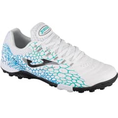 JOMA - Zapatilla Fútbol Turf Hombre Máxima Blanco Turquesa