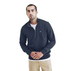 DOCKERS - Sweater Hombre Quarter Zip Fleece Regular Fit Azul